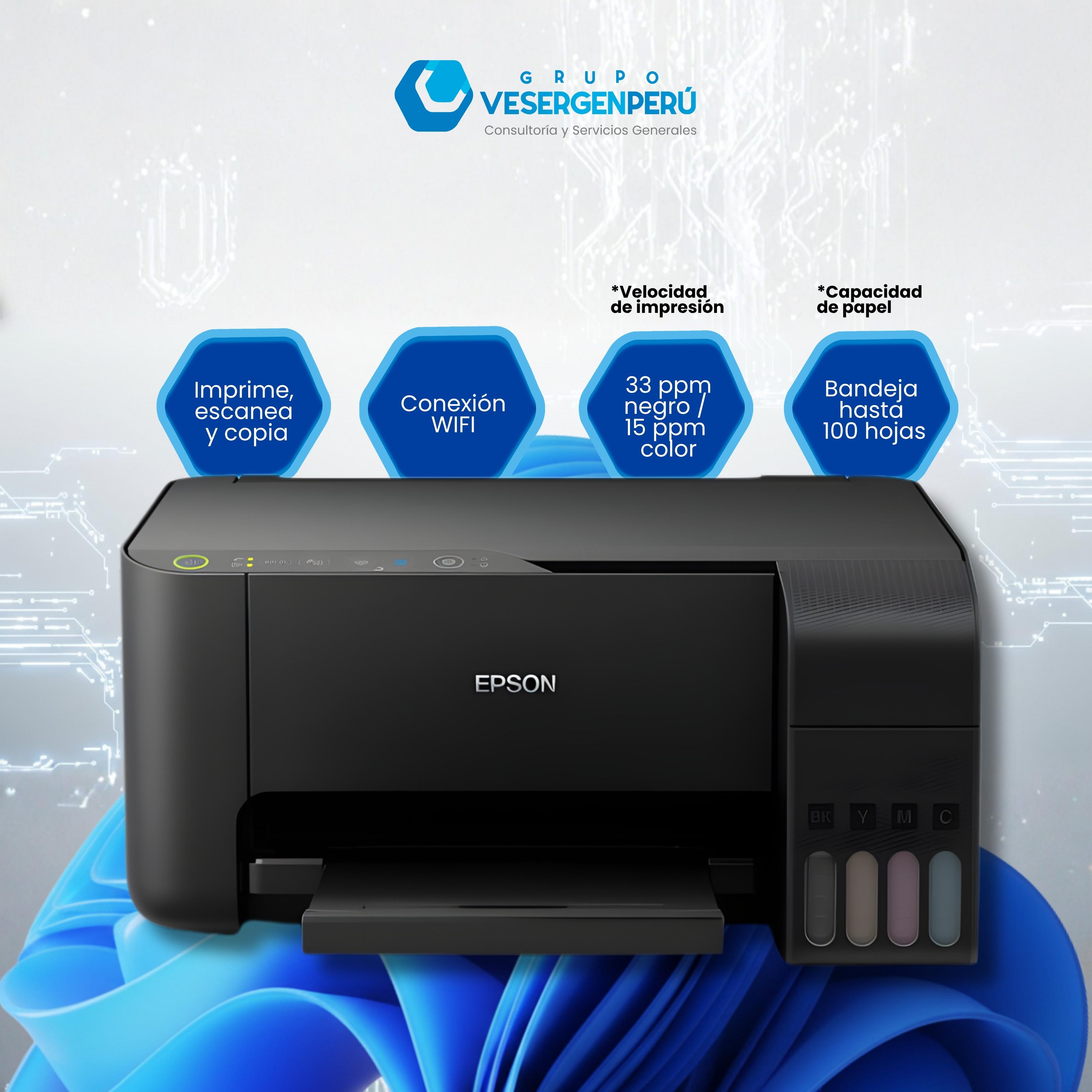 Multifuncional de tinta Epson L3250, USB de alta velocidad (compatible con USB 2.0)