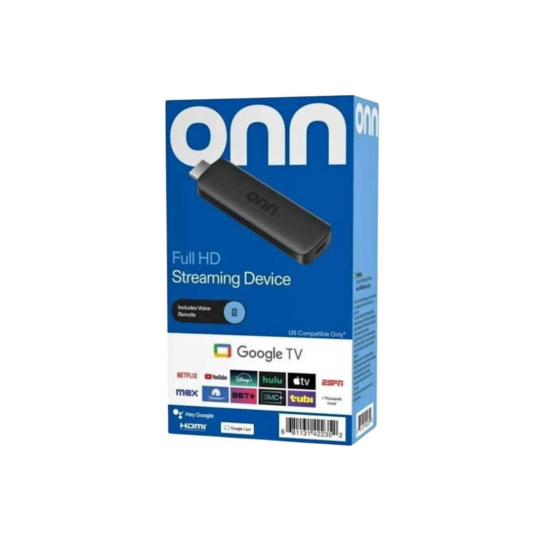 ONN GOOGLE TV FULL HD BLUE BOX STREAMING DEVICE TV FULL HD (1920X1080) TV OS BLUETOOTH MIMO FAST WI-FI. BLUE BOX