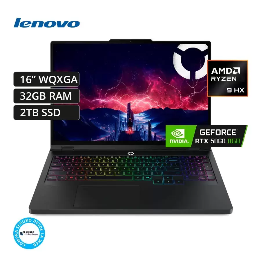 LENOVO LEGION PRO 5 16AFR10 GAMING AMD RYZEN 9 9955HX 2TB SSD 32GB DDR5 16 WQXGA (2560x1600) 165HZ NVIDIA GEFORCE RTX 5060 8GB